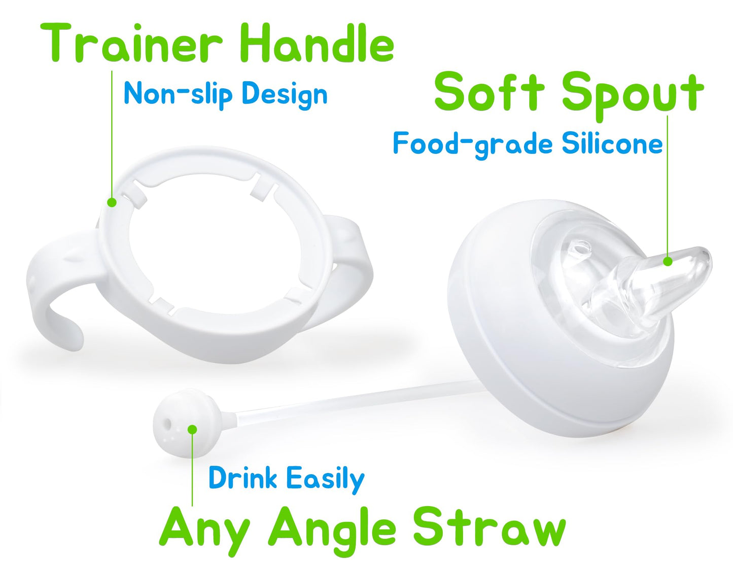 Sippy Cup Conversion Kit For Philips Avent Natural Baby Bottle, Transition Kit With Silicone Sippy Spout Nipple, Weighted Straw,