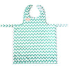 Bib-On, Full-Coverage Bib And Apron Combination For Infant, Baby, Toddler Ages 0-4. (Teal Chevron)