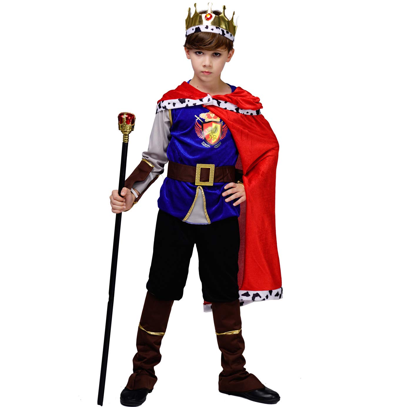 Dsplay Kid'S Boy Medieval Prince King Costume (10-12Y)