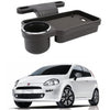 Oshotto (FT04) Foldable Car Auto Headrest Rear Back Seat Table Drink Food Cup Tray Holder Compatible with Fiat Punto  Black
