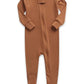 Vaenait Baby Toddler Boys Girls Solid Footie Pajama Cozy Modal Brown 12M