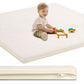 Baby Play Mat for Floor,1.2Thick Padded Foam 50x50 playpen mat, Soft Velvet&Non-Slip Leather,Removable&Washable Cover,Nursery Ru