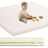Baby Play Mat for Floor,1.2Thick Padded Foam 50x50 playpen mat, Soft Velvet&Non-Slip Leather,Removable&Washable Cover,Nursery Ru