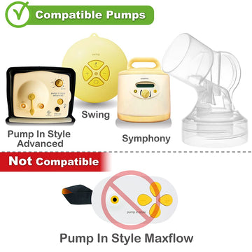 Nenesupply Pump Parts 21Mm Flanges Compatible With Medela Breastpump Flange Valve Membrane Connector Compatible With Personalfit