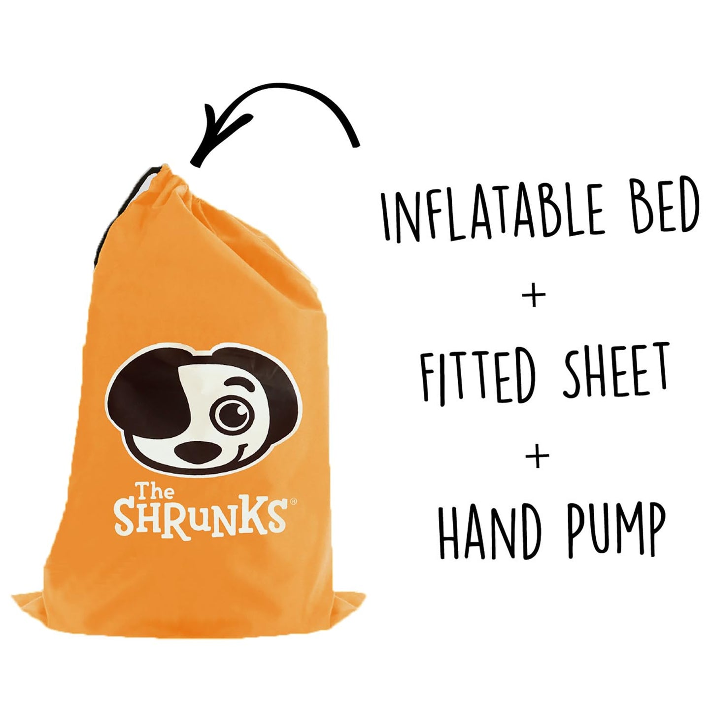 The Shrunks Travel Toddler Bed With Safety Bumpers | Kids Inflatable Portable Toddler Bed With Rails | Junior Air Mattress | Blo