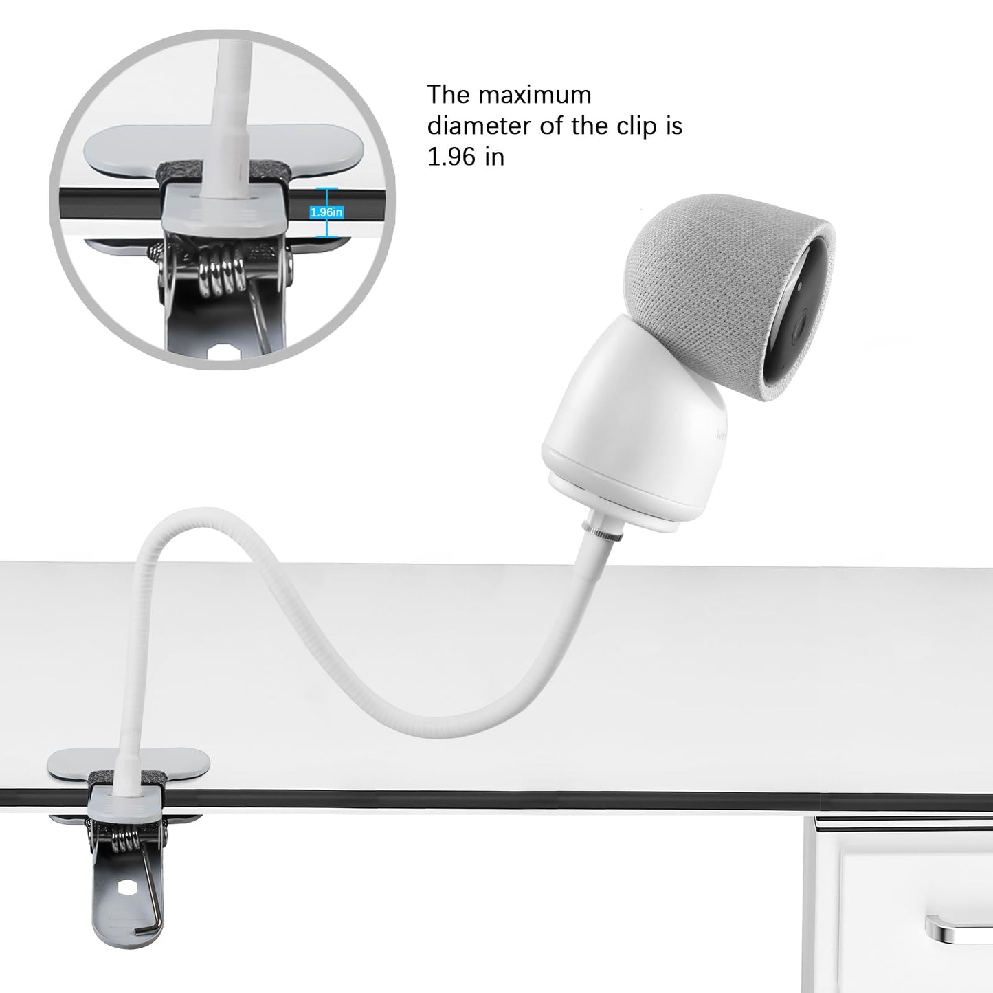 Koroao Clip Mount For Arenti Baby Monitor Without Tools Or Wall Damage (White)
