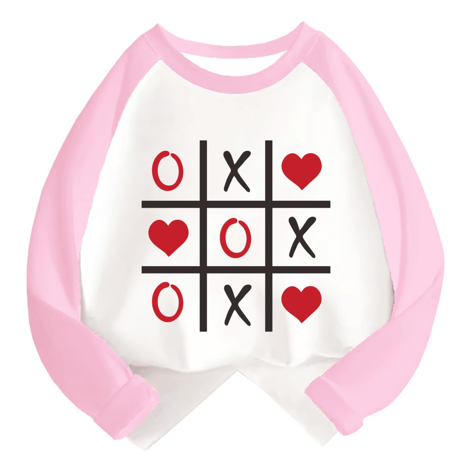 Boys Valentines Day Shirt Toddler Girls 2T Xo Xo Heart Long Sleeve Raglan Little Kids Shirts For Valentines Pink Tops