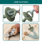Kapihouse Pacifier Clip For Boy 9.2 Inch Pacifier Leashes Woodern Clips Teething Toy With Handmade Braided Cotton Modern Unisex