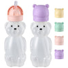 Upgraded 2 Pack Honey Bear Straw Cups for Baby, Toddler - Flip Top, Spill-Proof & Anti-pullout & Pop-up Straw Design - 8 OZ Sque