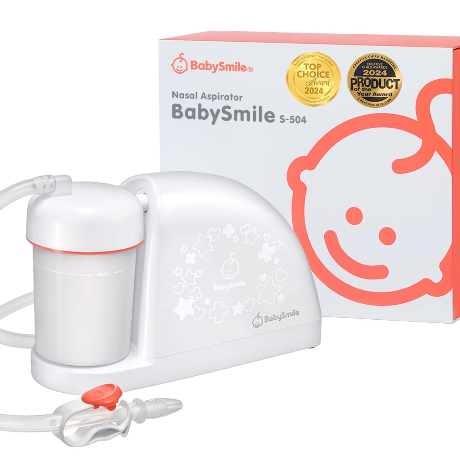 BabySmile - Baby Nasal Aspirator for S-504 Models | BPA-Free Electric Nose Cleaner for Mucus, Snot & Boogers | Simple Controls &