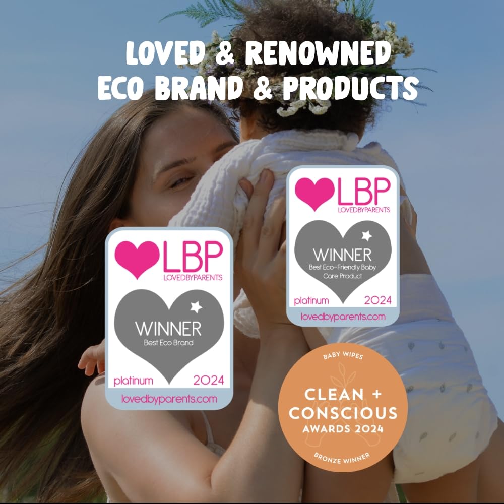 Eco By Naty Baby Wipes Unscented - 100% Compostable And Plant-Based Wipes, Good For Babies And Newborn Sensitive Skin (168 Count