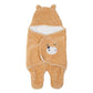 NAMAN Newborn Plush Swaddle, Hodded Blanket, Sleeping Bag, Warm and Soft Swaddle Wrap for Baby boy and Baby GirlCamel_Cute Cart