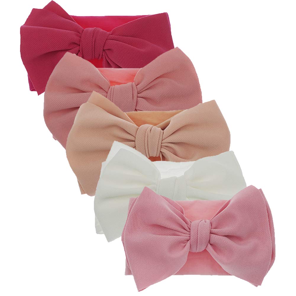 Kidocheese Baby Girl Bows Nylon Headbands With Bows Hair Bow Handmade Hairbands Elastics Hair Accessories For Newborn Infant Tod