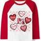 Toddler Girls T-Shirt Valentine'S Day Shirt Candy Heart Tops With Hug Me Love Sweetheart Words Baby Tees 3T
