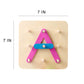 kizh Wooden Letter and Number Construction Activity Set Educational Preschool Toys Shape Color Recognition Pegboard Sorter Set B