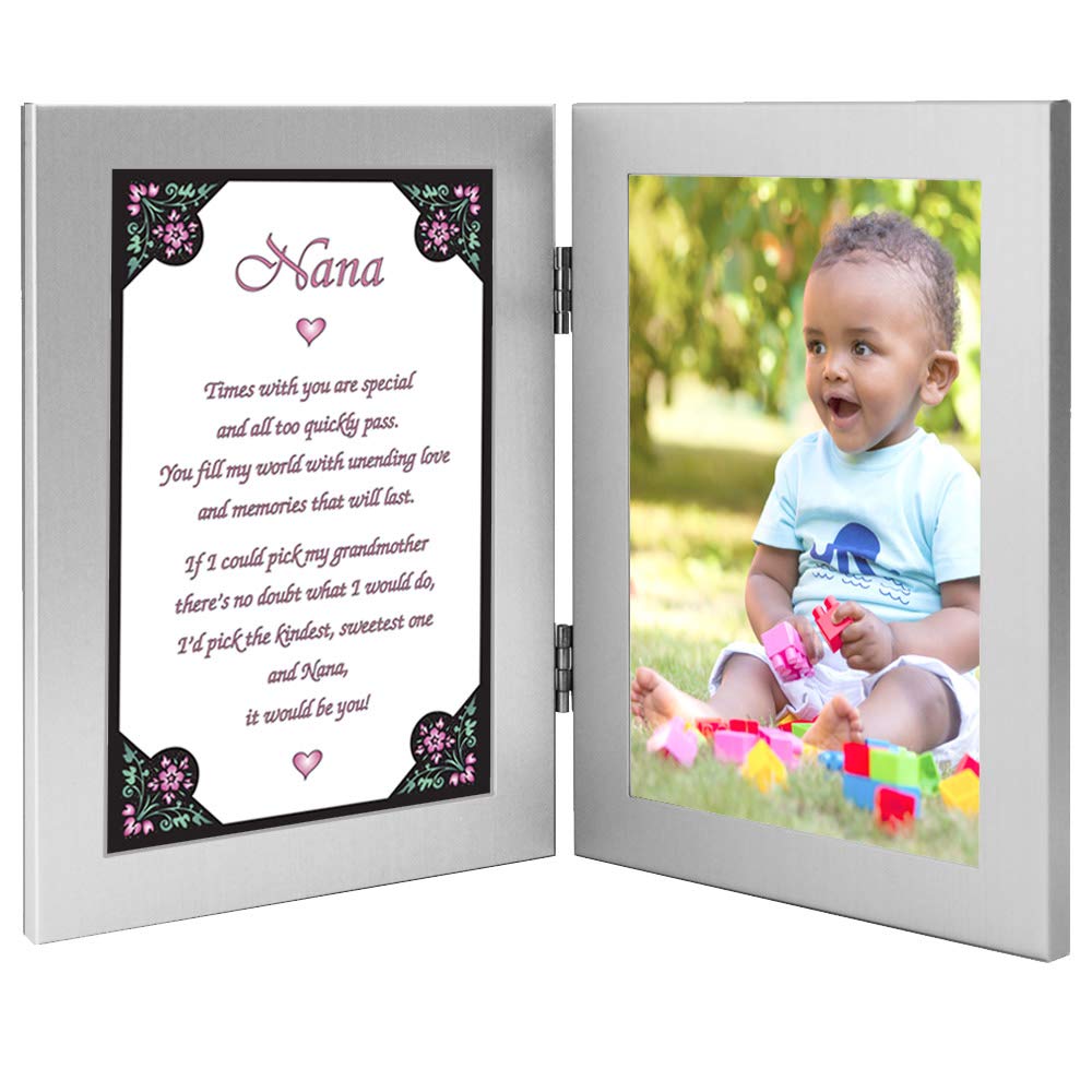 Poetry Gifts Nana Sweet Poem From Grandchild For Birthday Or Christmas, Add 4X6 Inch Photo To Attached Frame
