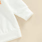 Wybzd Baby Girl Halloween Outfit Pumpkin Pie Crewneck Sweatshirt Shirt Top Bell-Bottom Pants Sets Cute Toddler Clothes (Pumpkin