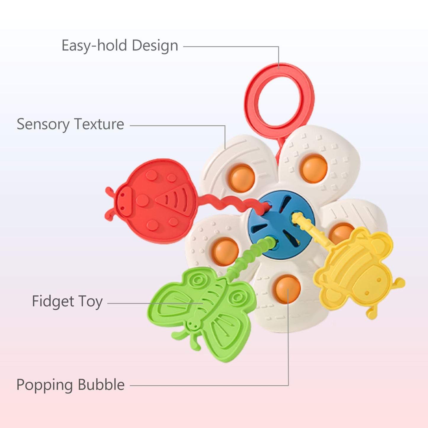 Montessori Toys for Baby Sensory Pull String Development Travel Toys Fidget Educational Learning Activity Gifts for Kids