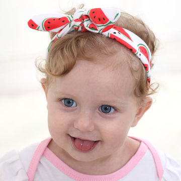 Watermelon Headband Baby Girls Hair Band Fashionable Floral Bow Knot Headbands Accessory (Watermelon)