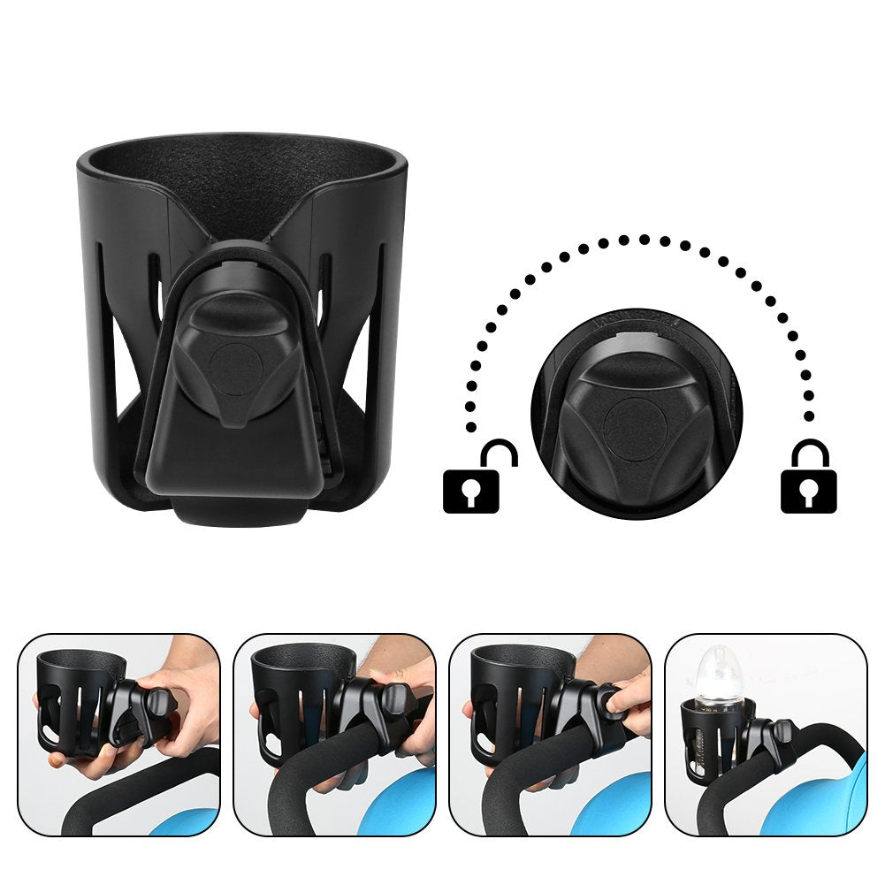 Accmor Universal Cup Holder, Stroller Cup Holder, Bike Cup Holder, 360 Rotatable Large Caliber Designed Cup Holder For Stroller,