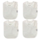 Isabeli Organic Cotton Toddler Drool Bibs 4 Pack - White