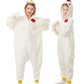 CANASOUR Chicken Onesie Kids Halloween Cosplay Costume Girls One Piece Rooster Pjs Anime Unisex Hoodie Pajamas For 8-10 Years Bo