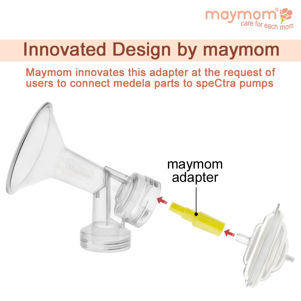 Maymom Flange Adapter Compatible With Spectra S1, Spectra S2, Compatible With Most Medela Breastshield And Bottles; Connects Bet