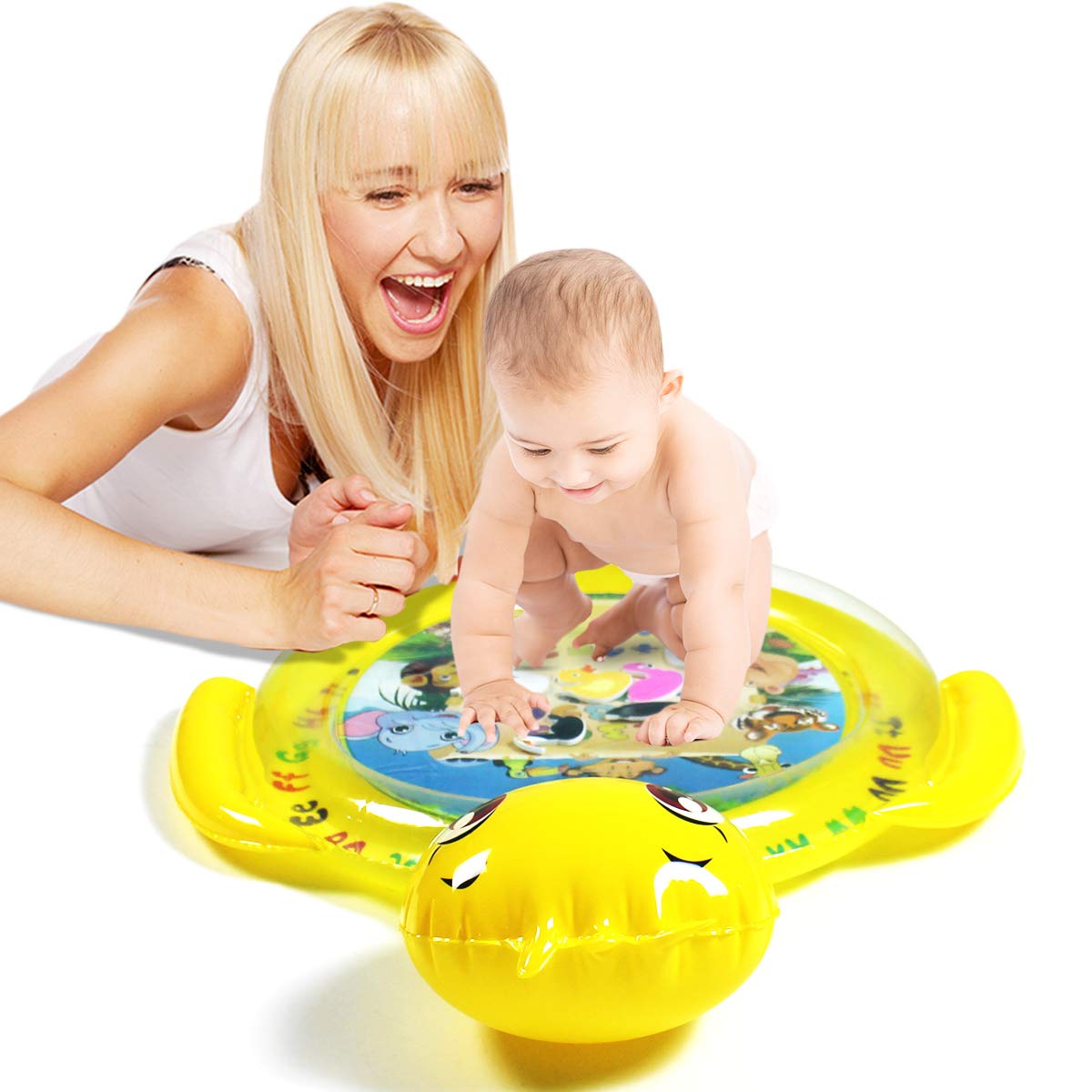 Infant Toys,Duck Tummy Baby Toys, Inflatable Play Mat Water Mat Baby Toys, Fun Early Development Activity Play Center For Newbor