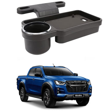 Oshotto (FT04) Foldable Car Auto Headrest Rear Back Seat Table Drink Food Cup Tray Holder Compatible with Isuzu DMax VCross 