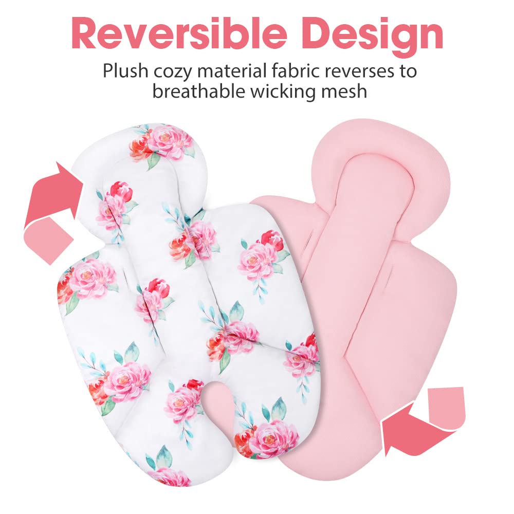 Minne Baby Infant Insert, Compatible With 4Moms Rockaroo And Mamaroo, Includes 3 Strap Pad, Breathable Mesh Fabric, Plush Soft N