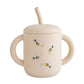 mushie 100% Silicone Training Cup & Straw for Toddlers | 6 Months+ (Bees)