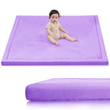 Baby Play Mat for Floor,1.3 Thick Memory foam Tummy Time Mat for Toddlers,Infants,kids,Water-Repellent Soft Nursery Rug,Extra La