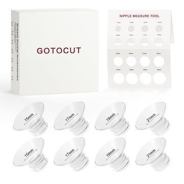 Gotocut 8Pcs Flange Sizing Kit, 15/17/19/21Mm Breast Pump Flange Inserts For Spectra,Elvie,Medela,Paruu,Eufy,Momcozy S9Pro/S12Pr