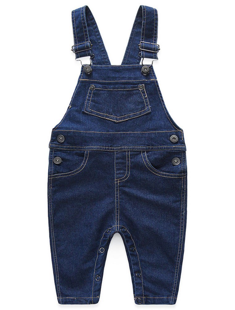 Abolai Cute Baby Boys Clothes Toddler Jumpsuit Rompers Jean Overalls Set With Stripe T-Shirt Black 70