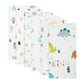 FOOK FISH Muslin Burp Cloths for Babies Ultra Soft Cotton and Absorbent Spit Up Cloths Newborn Essentials for Baby Registry Sear
