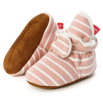 Babelvit Newborn Baby Boy Girl Soft Fleece Booties Stay On Infant Slippers Socks Shoe Non Skid Gripper Toddler First Walkers Win