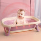 Collapsible Baby Bathtub With Bath Pad Large Baby Bathtub Portable Bathtub With Drain Hole Folding Bathtub With Water Temperatur
