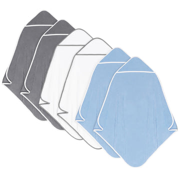 Orighty 6 Pack Baby Hooded Towel 30 X 30 Inch Super Soft Bath Towel With Hood For Babies, Infant, Newborn Essential - Ideal Baby