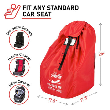 Kiddi Go Car Seat Travel Bag For Airplane | Airport Gate Check Bag Approved. Universal Size, Baby Infant Seat Travel Bag Cover W