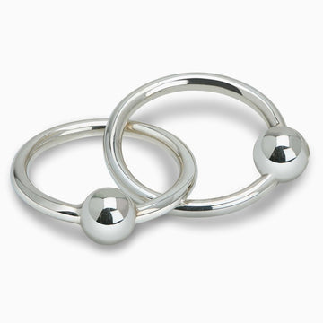 Krysaliis 925 Sterling Silver Teether Rattle Two Ring - Newborn Baby Boy And Baby Girl Gift - Non-Tarnishing And Durable - Packa