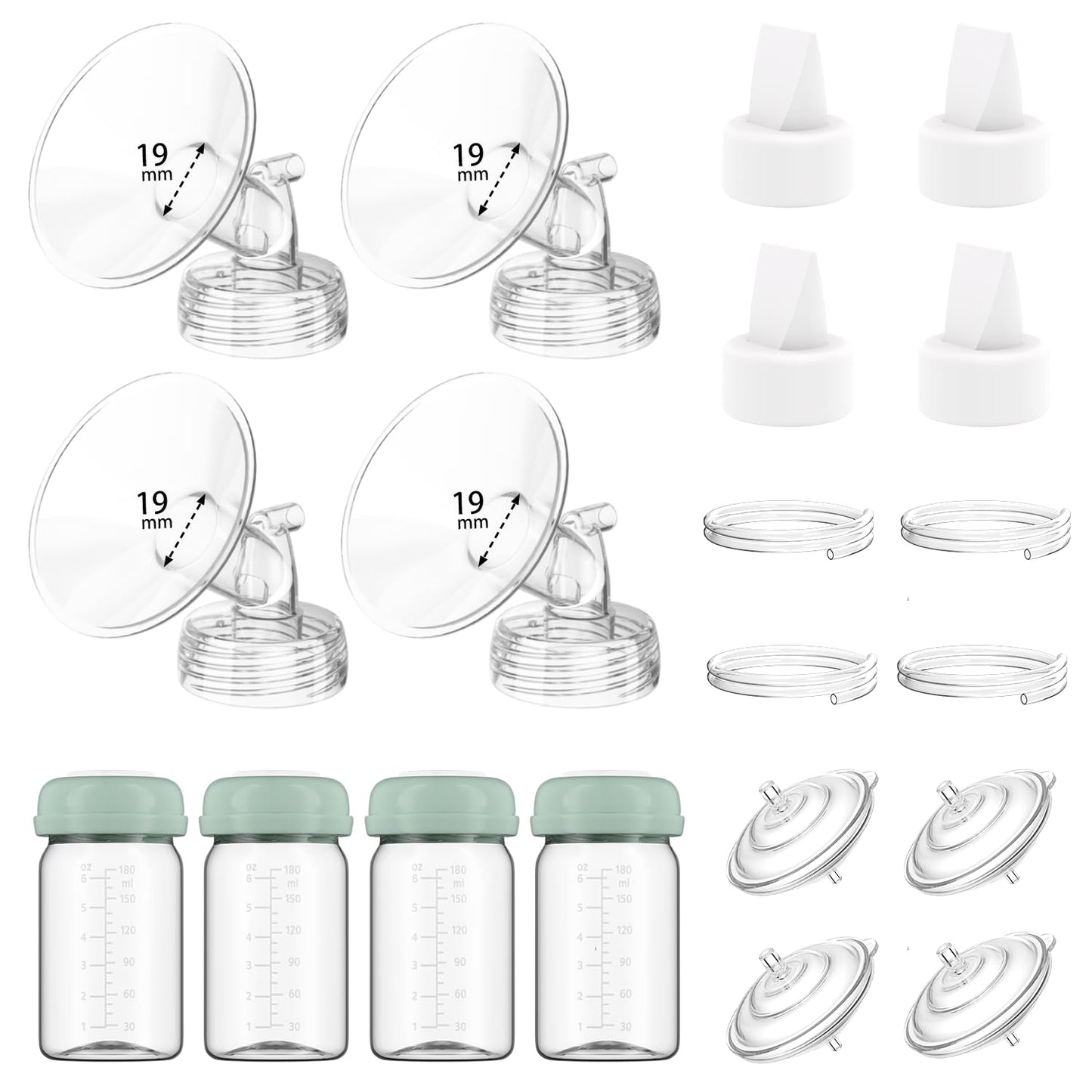 4 Full Pump Parts Kits for Spectra S1/S2/9 Plus/Synergy Gold, Replacement Kit for Spectra Pump Parts 4PC,Include 19mm Flange, Du