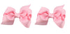Zoonai 3 Inch Baby Girl Hair Bows Boutique Hair Clip Teens Toddlers Hairpin Headwear - Set Of 2 (Pink)