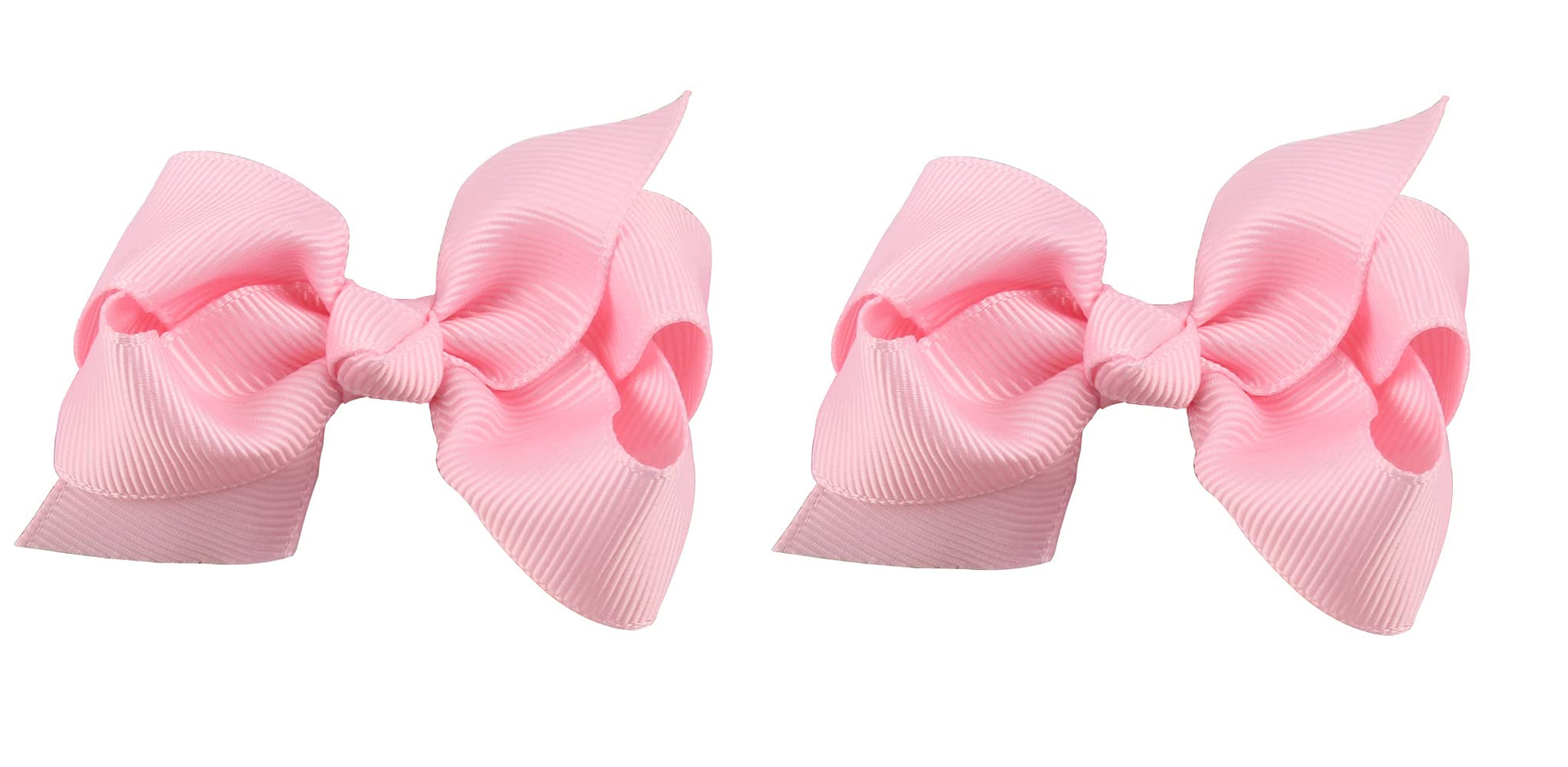 Zoonai 3 Inch Baby Girl Hair Bows Boutique Hair Clip Teens Toddlers Hairpin Headwear - Set Of 2 (Pink)