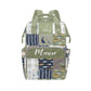 Noverbibi Custom Diaper Bag Backpack for Mom Fishing Personalized Name Large Nappy Nursing Orangizer Mommy Bags, Waterproof Trav
