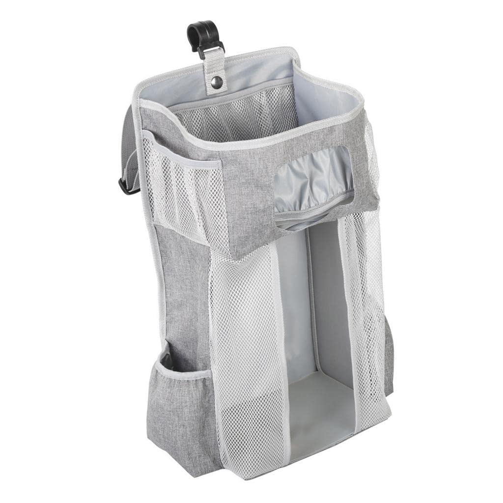 Club BollywoodBaby Crib Bed Hanging Bag Rack Bedside Diaper Organizer Bag PP Support Plate Gray|Baby | Nursery Bedding |1pc Baby
