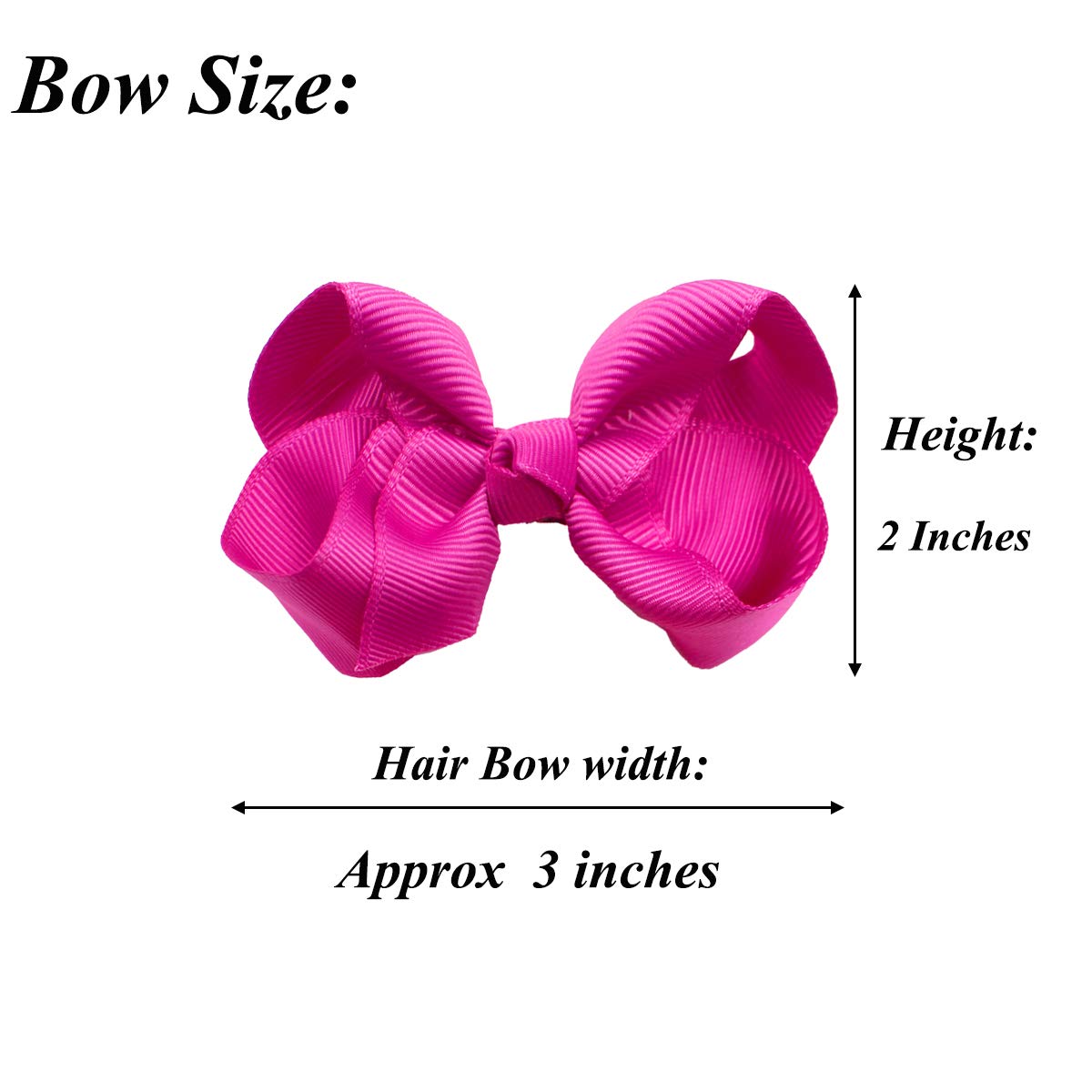 C  Llot 40 Pieces 3 Inch Hair Bows For Girls Clips Grosgrain Ribbon Boutique Hair Bow Alligator Clips For Girls Teens Toddlers K