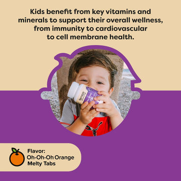 Renzo'S Picky Eater Kids Multivitamin With Iron - Dissolving Kids Vitamins With Vitamin D3 & K2 And More - 60 Sugar-Free Melty T