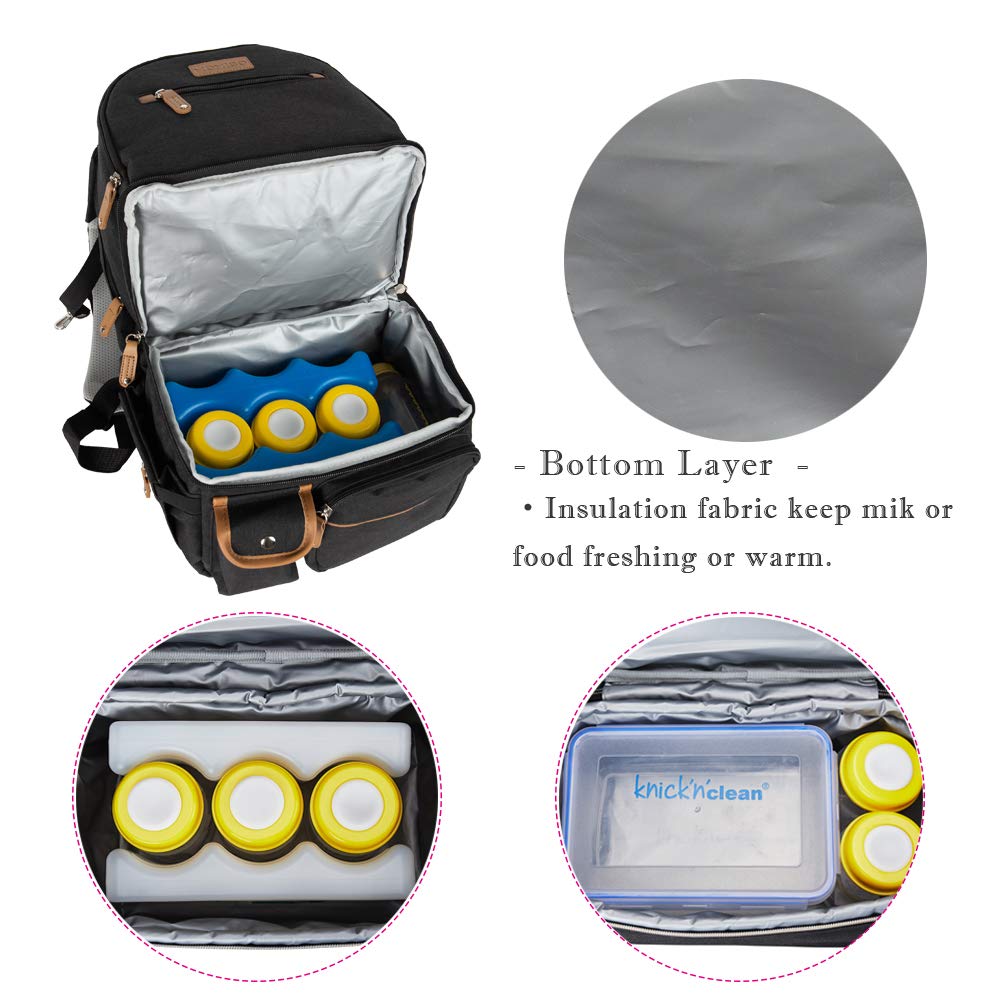 Breast Pump Backpack - Mother Outdoor Working Backpack With 13 Inch Laptop Compartment Fit Most Breast Pumps (Black)