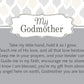 My Godmother, You Are Loved Poem White Double Hinged 4 X 6 Photo Frame With Ribbon