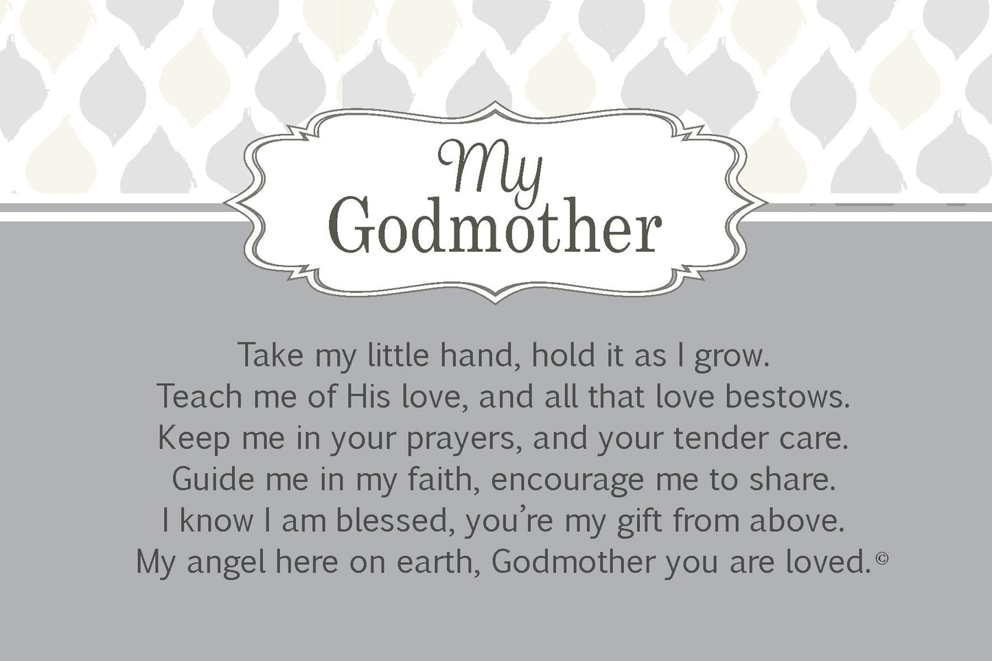 My Godmother, You Are Loved Poem White Double Hinged 4 X 6 Photo Frame With Ribbon